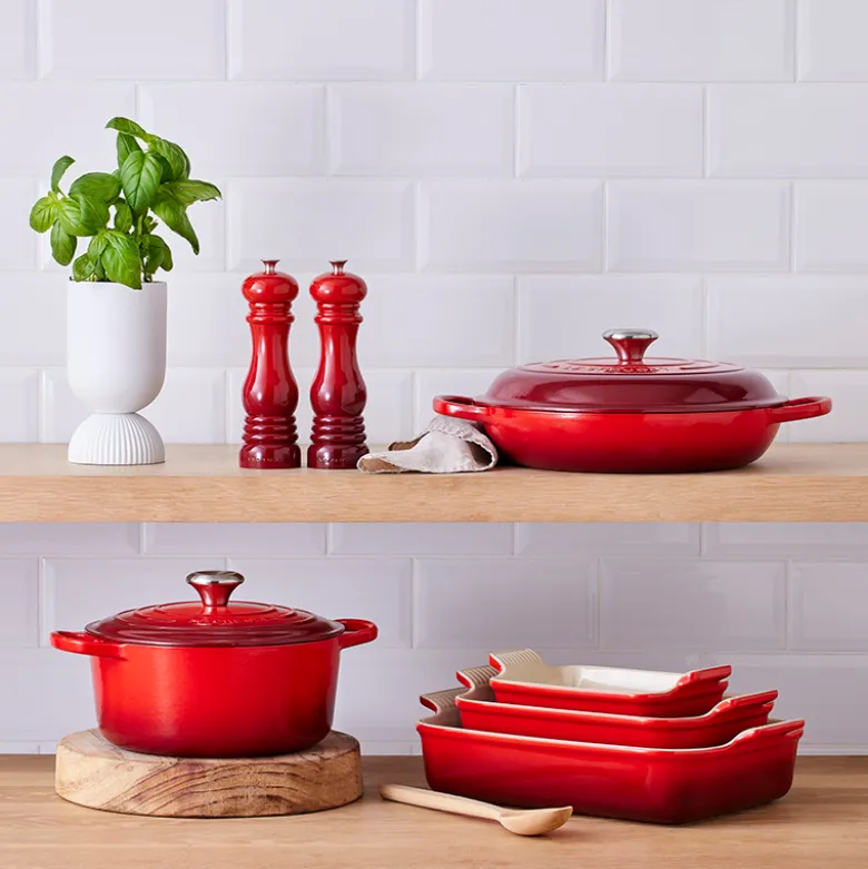 Le Creuset Signature stentøj Heritage rektangulært fad 32cm Cerise