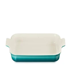 Le Creuset Signature stentøj Heritage rektangulært fad 32 cm Bleu Riviera