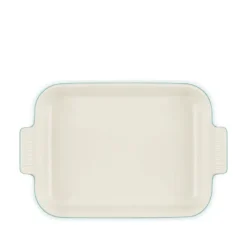 Le Creuset Signature stentøj Heritage rektangulært fad 32 cm Bleu Riviera