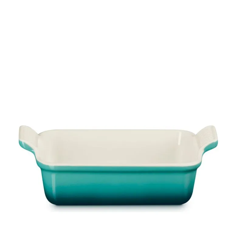 Le Creuset Signature stentøj Heritage rektangulært fad 19 cm Bleu Riviera
