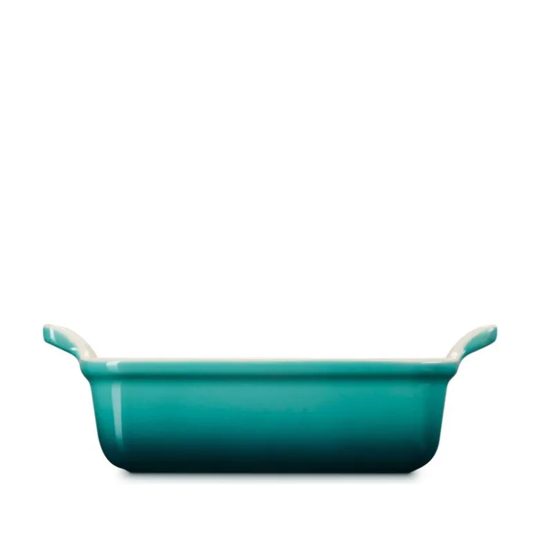 Le Creuset Signature stentøj Heritage rektangulært fad 19 cm Bleu Riviera