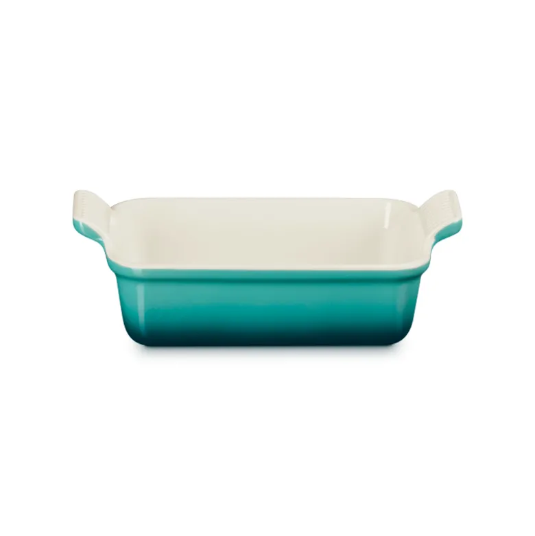 Le Creuset Signature stentøj Heritage rektangulært fad 19 cm Bleu Riviera