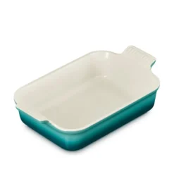 Le Creuset Signature stentøj Heritage rektangulært fad 26 cm Bleu Riviera