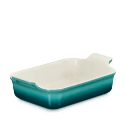 Le Creuset Signature stentøj Heritage rektangulært fad 26 cm Bleu Riviera