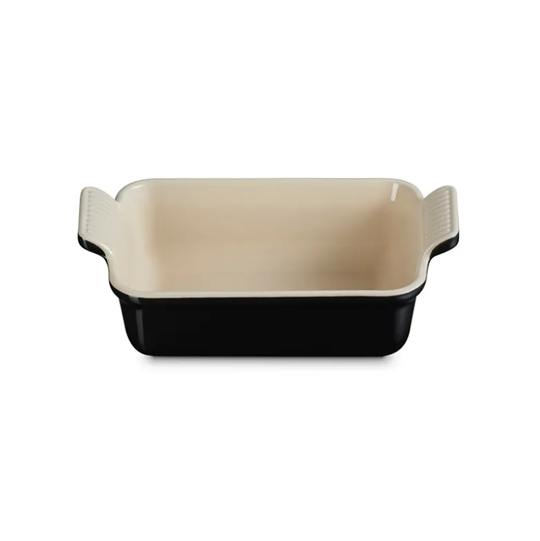 Le Creuset Signature stentøj Heritage rektangulært fad 19 cm Black