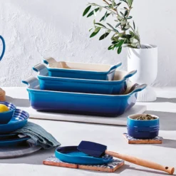 Le Creuset Signature stentøj Heritage rektangulært fad 26cm Azure