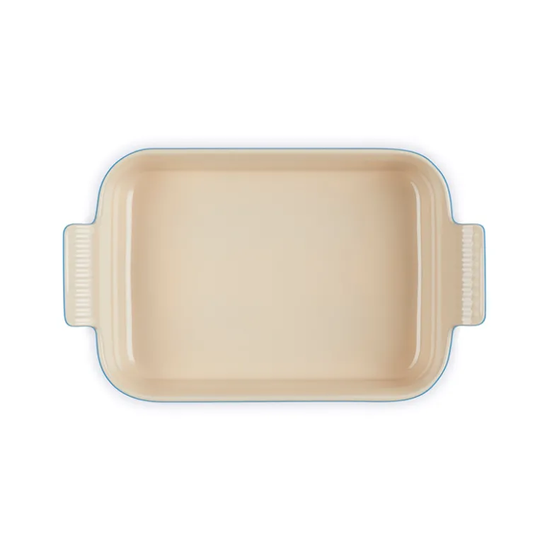 Le Creuset Signature stentøj Heritage rektangulært fad 26cm Azure