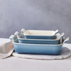 Le Creuset Signature stentøj Heritage rektangulært fad 19cm Chambray