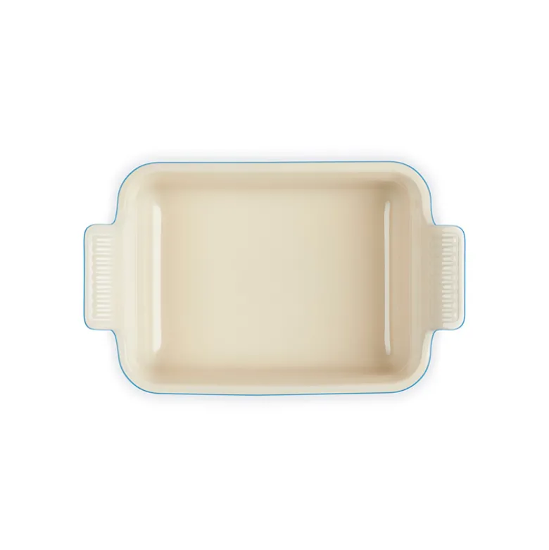Le Creuset Signature stentøj Heritage rektangulært fad 19cm Azure