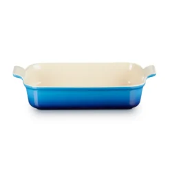 Le Creuset Signature stentøj Heritage rektangulært fad 32 cm Azure
