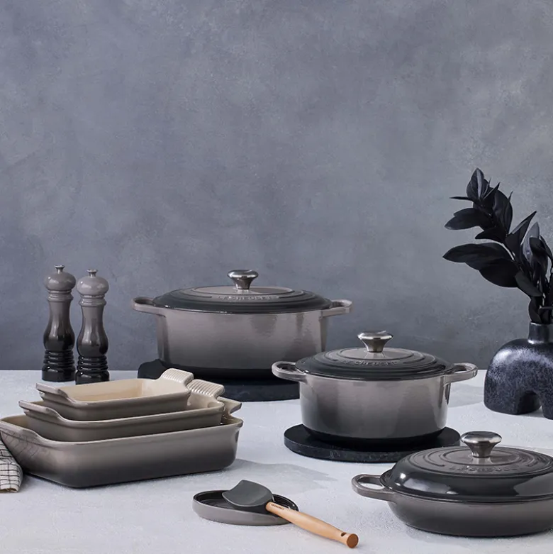 Le Creuset Signature stentøj Heritage rektangulært fad 19cm Flint