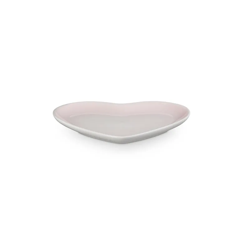 Le Creuset Signature stentøj hjerteformet tallerken 23cm Shell Pink