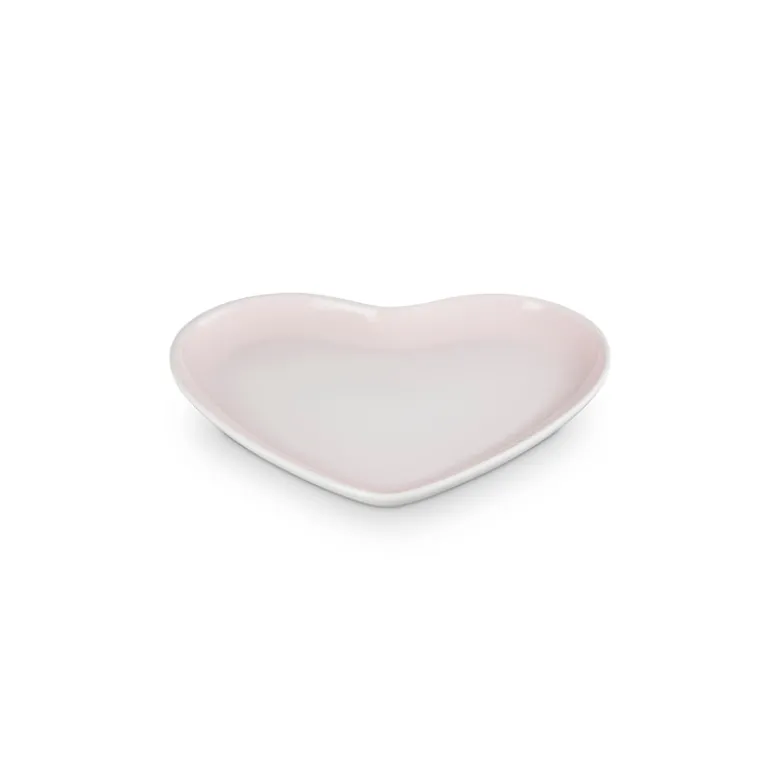 Le Creuset Signature stentøj hjerteformet tallerken 23cm Shell Pink
