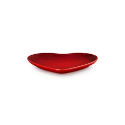 Le Creuset Signature stentøj hjerteformet tallerken 23 cm Cerise