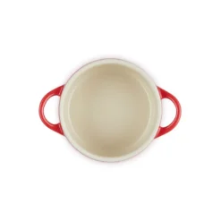 Le Creuset Signature stentøj minigryde med hjerteformet knop 10 cm Cerise