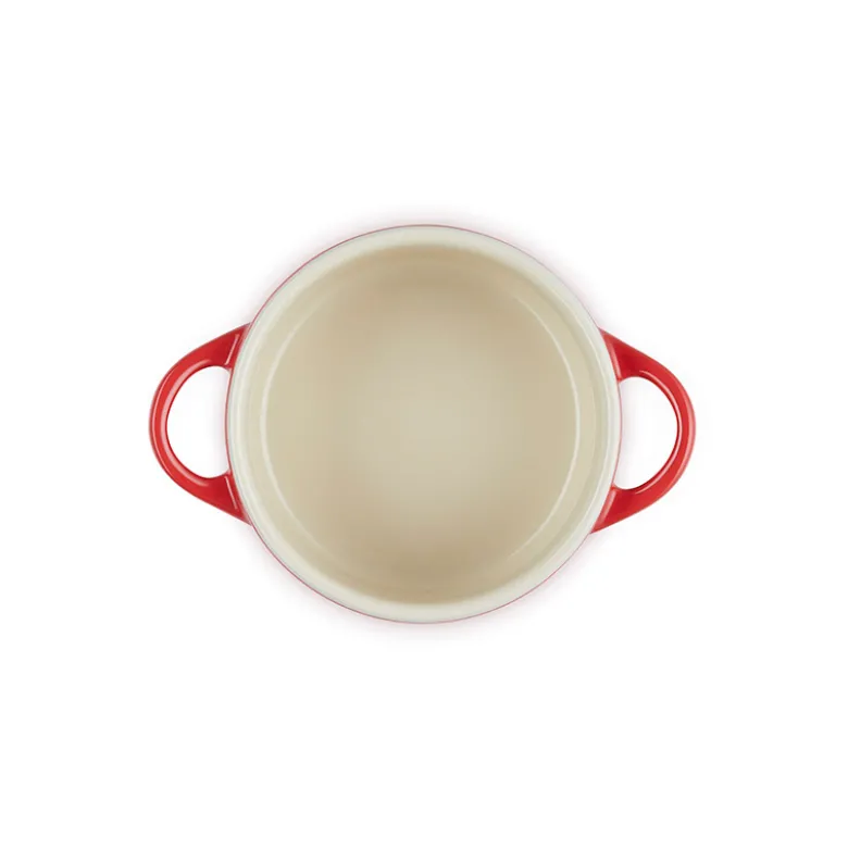 Le Creuset Signature stentøj minigryde med hjerteformet knop 10 cm Cerise