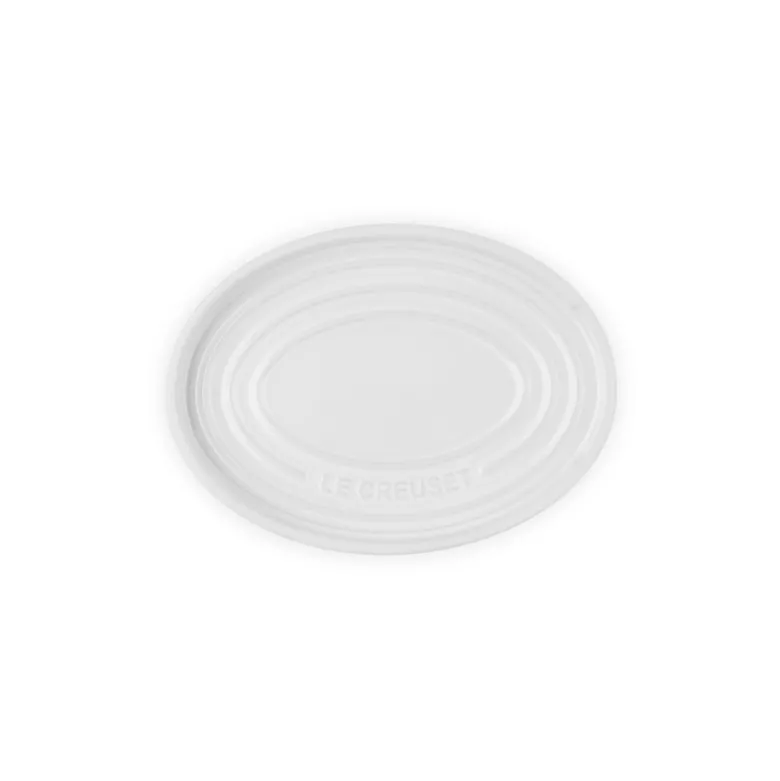 Le Creuset Signature stentøj oval grydeskeholder White