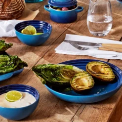 Le Creuset Signature stentøj pastatallerken 22 cm Azure
