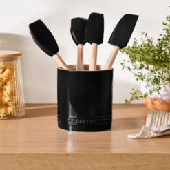 Le Creuset Signature stentøj redskabskrukke 1,1 liter Black