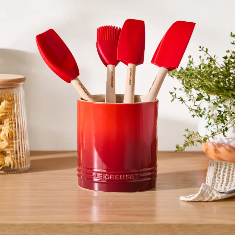 Le Creuset Signature stentøj redskabskrukke 1,1 liter Cerise