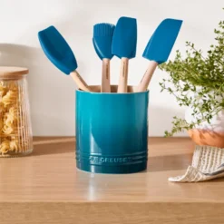 Le Creuset Signature stentøj redskabskrukke 1,1 liter Deep Teal