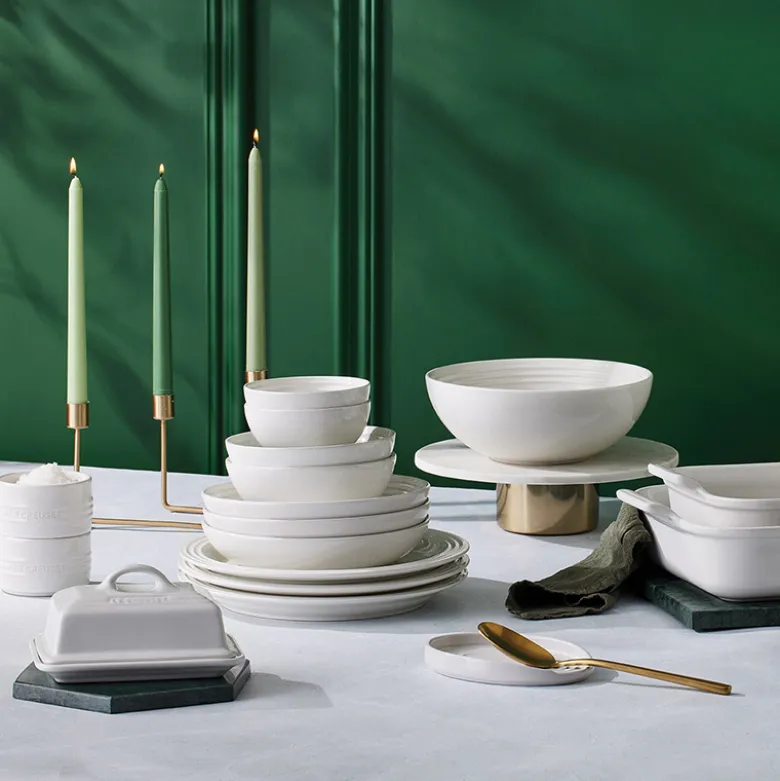 Le Creuset Signature stentøj serveringsskål 24cm White