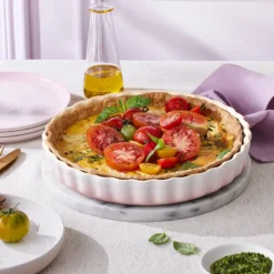 Le Creuset Signature stentøj tærtefad 28cm Shell Pink