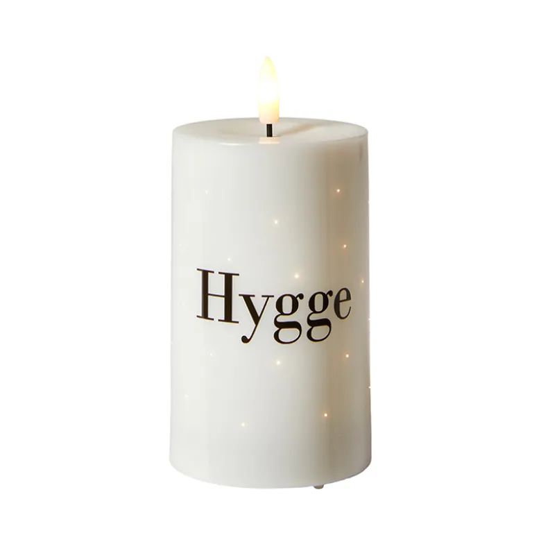 LED bloklys hygge H 12,5 cm