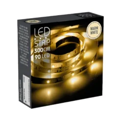 LED lysbånd varm hvid 3 meter