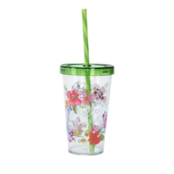 Læskedrikkrus med sugerør 660 ml i 3 assorterede design