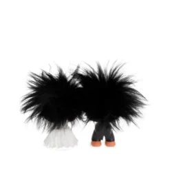 Lykketrold brudepar sort 9 cm