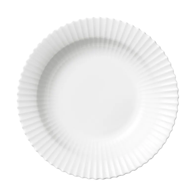 Lyngby dyb tallerken hvid 21 cm