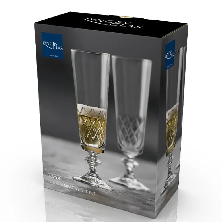 Lyngby Glas Eaton champagneglas klar 2 stk. 16 cl