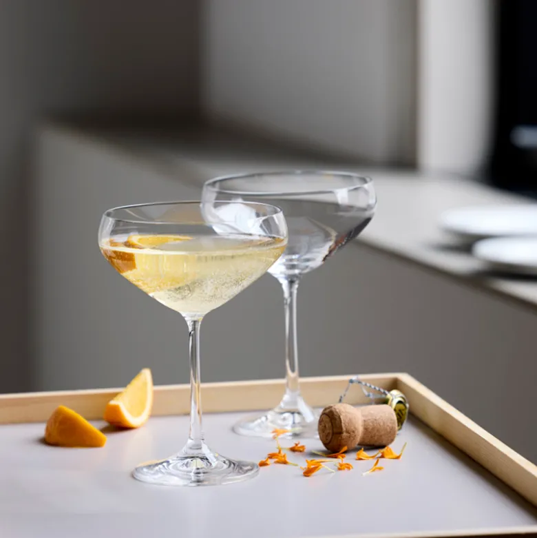 Lyngby Glas Juvel champagneskål 34 cl 4 stk.