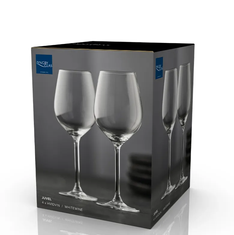 Lyngby Glas Juvel hvidvinsglas 38 cl 4 stk.