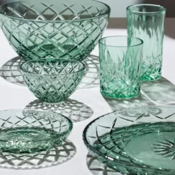 Lyngby Glas Sorrento asiet grøn 4 stk. 16 cm