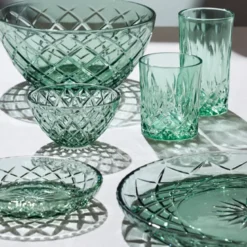 Lyngby Glas Sorrento fad grøn Ø 30 cm