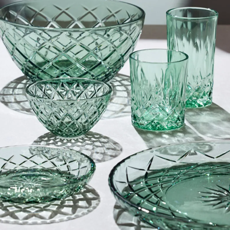 Lyngby Glas Sorrento fad grøn Ø 30 cm