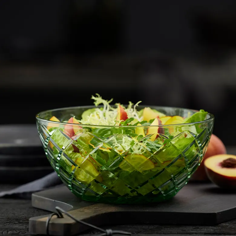 Lyngby Glas Sorrento salatskål grøn Ø 24 cm