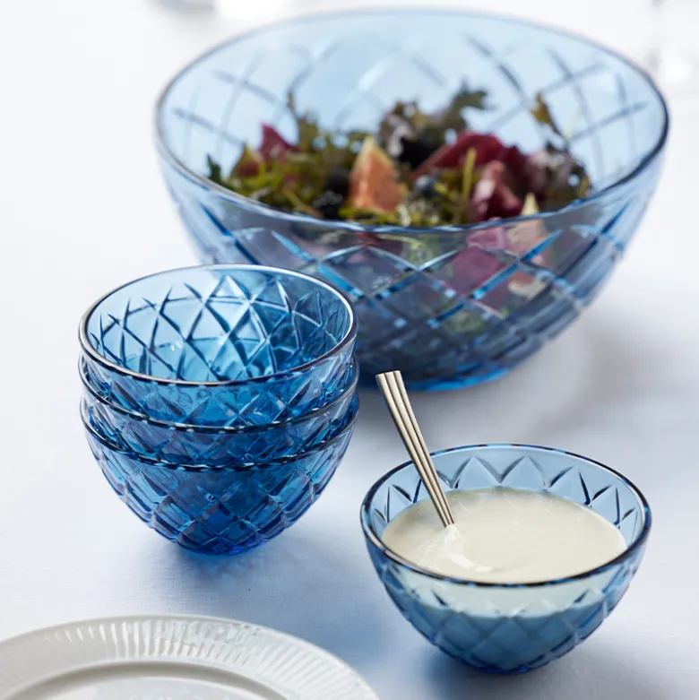 Lyngby Glas Sorrento skål blå 4 stk. Ø 12 cm