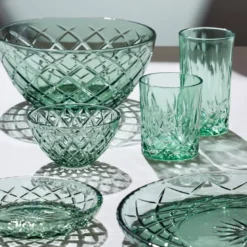 Lyngby Glas Sorrento skål grøn 4 stk. Ø 12 cm