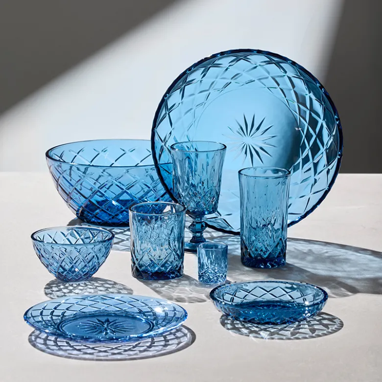 Lyngby Glas Sorrento tallerken 4 stk. blå 21cm