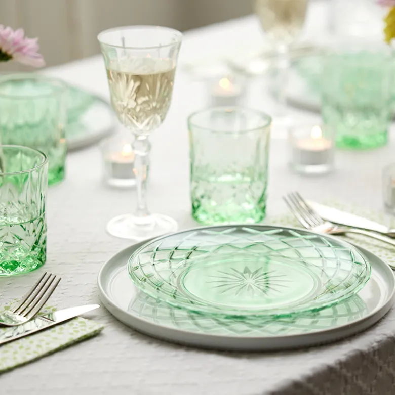 Lyngby Glas Sorrento tallerken 4 stk. grøn 21cm