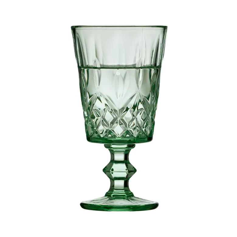 Lyngby Glas Sorrento vinglas grøn 29 cl 4 stk.
