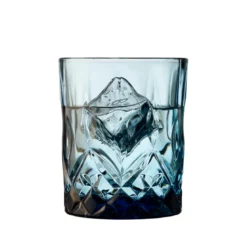 Lyngby Glas Sorrento whiskyglas blå 32 cl 4 stk.