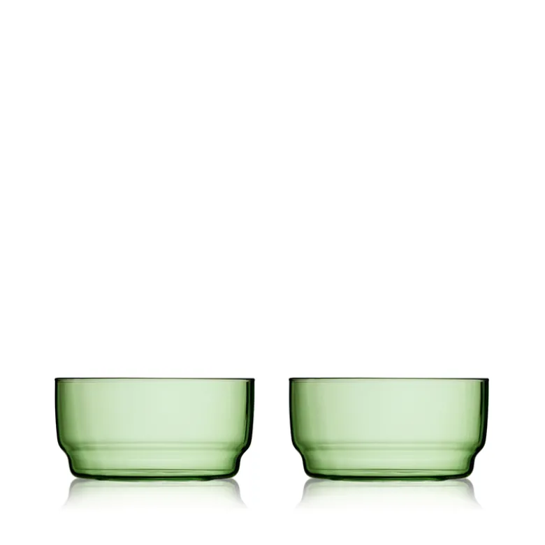 Lyngby Glas Torino skål grøn 2 stk. Ø 12 cm