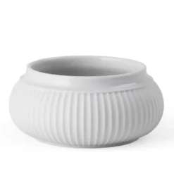 Lyngby Porcelæn Curve bloklysestage hvid 5 cm