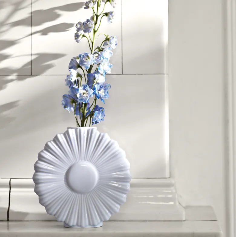 Lyngby Porcelæn Flower marguerit vase hvid H 21 cm