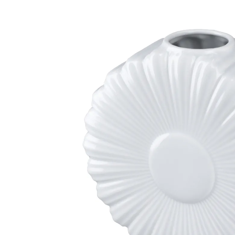 Lyngby Porcelæn Flower marguerit vase hvid H 21 cm