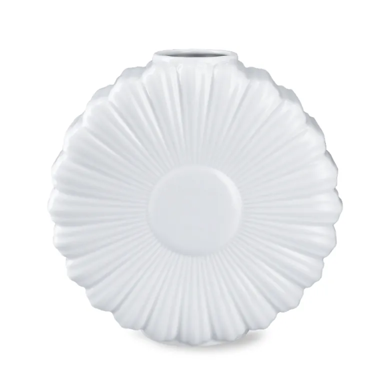 Lyngby Porcelæn Flower marguerit vase hvid H 21 cm